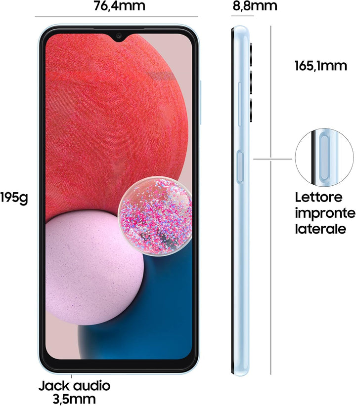 Samsung Galaxy A13 Android-Smartphone, 6,6 Zoll Infinity-V Display, Android 12, 4 GB RAM und 128 GB