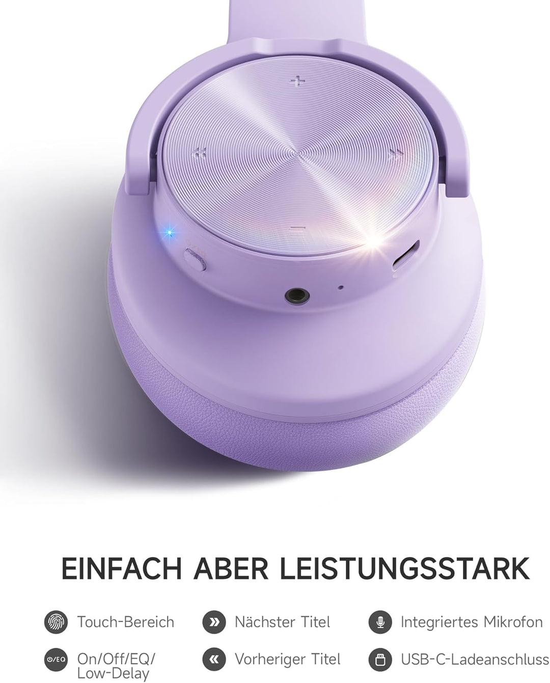 Picun B8 Kopfhörer, kabellos, Bluetooth, 120H Bluetooth-Kopfhörer über Ohr mit 3EQ-Musikmodi, Freisp