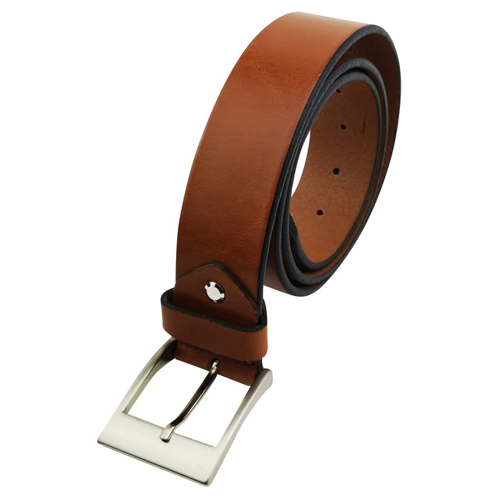 Hebold Gürtel Leder BASIC BELT Vollrindleder 4,00 cm: Grösse: 90 cm Bundweite | Farbe: Tabac