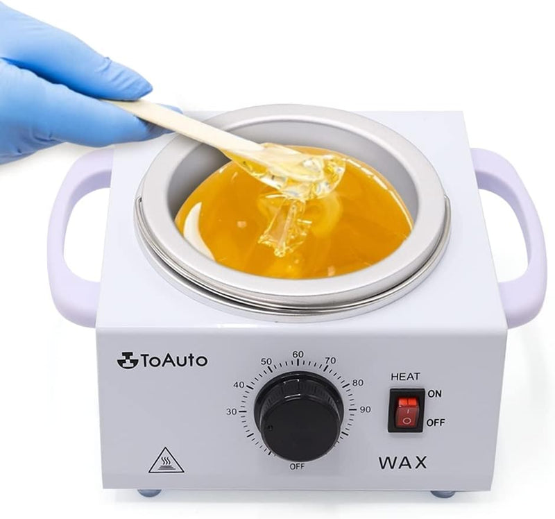 TOAUTO Wachswärmer Waxing Kit, Wachstopfwärmer mit 300 g Wachsbohnen, professionelle Wachsmaschine f