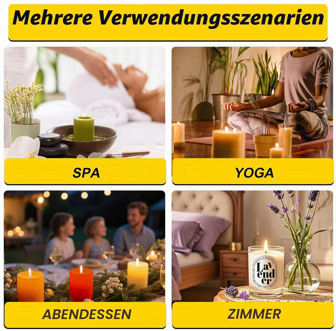 Kerzen Selber Machen Set mit Wachsschmelzer - Komplettes Candle Making Kit für Anfänger, Kerzen Gies