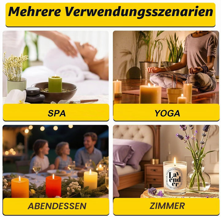 Kerzen Selber Machen Set mit Wachsschmelzer - Komplettes Candle Making Kit für Anfänger, Kerzen Gies