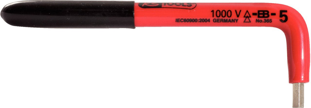 KS Tools 117.1604 Innensechskant-Winkelstiftschlüssel mit Schutzisolierung, 6mm 6 mm, 6 mm