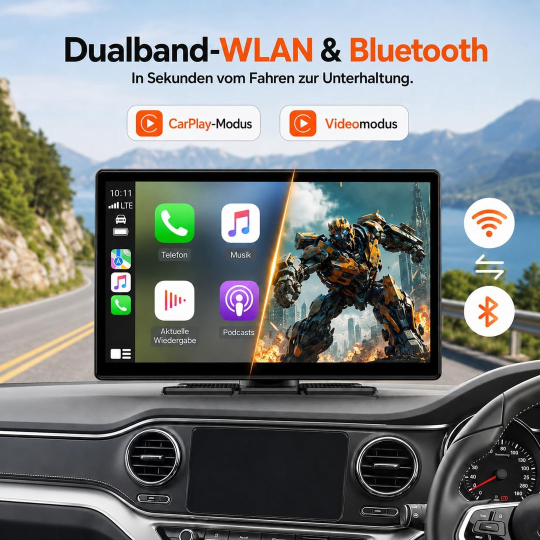 Volam Android Auto Display &amp;Wireless CarPlay Kompatibel mit Net flix/Y0uTube,2026 Aktualisierter Tra