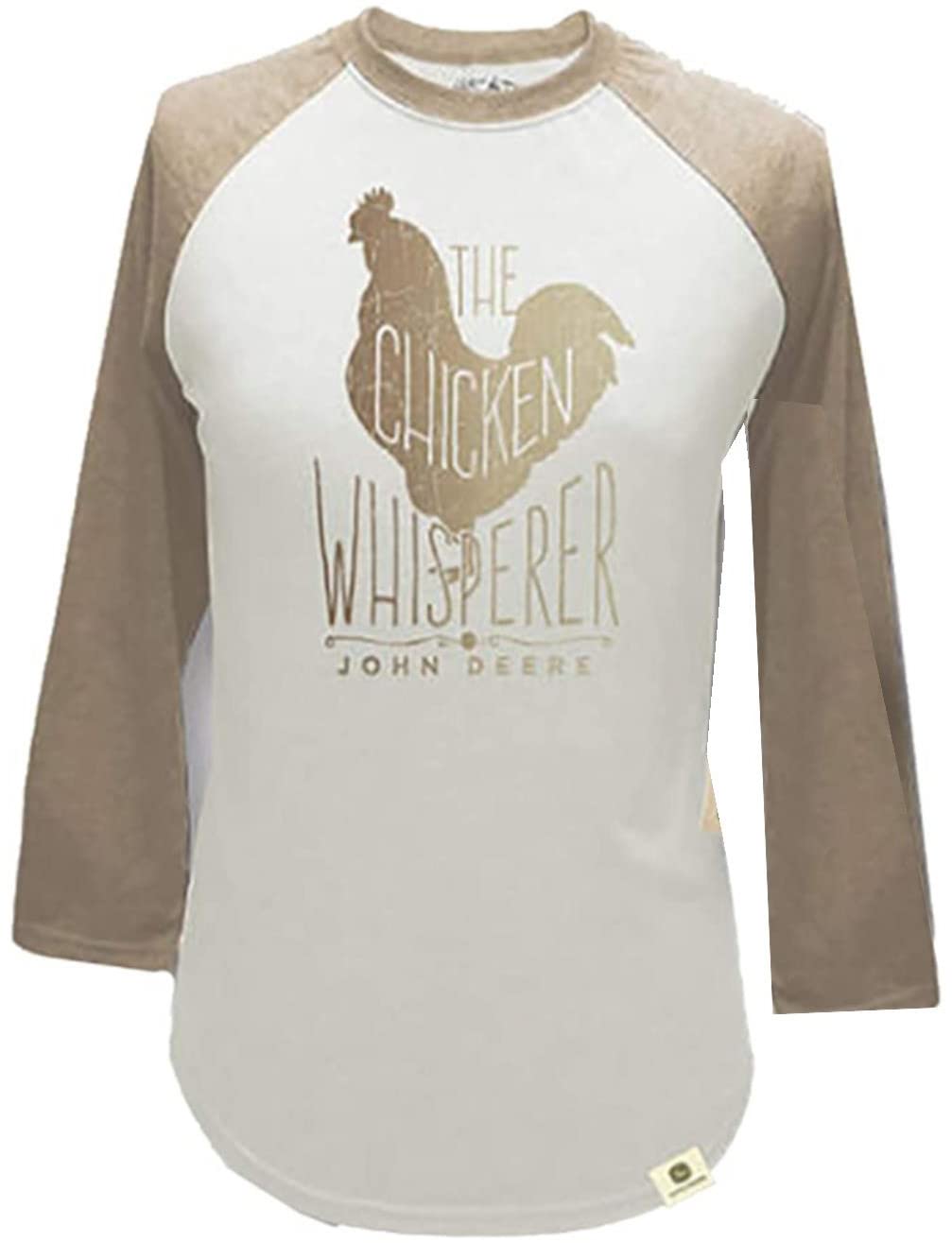 John Deere Do Good Today Chicken Womens Raglan Long Sleeve Tee-XXL Ivory