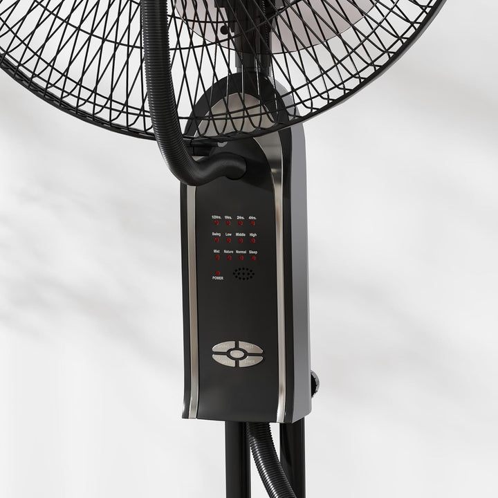 HOMCOM Ventilator mit Wasserkühlung, Luftbefeuchter, 10° Neigbar Standventilator inkl. Sprühnebel, 3