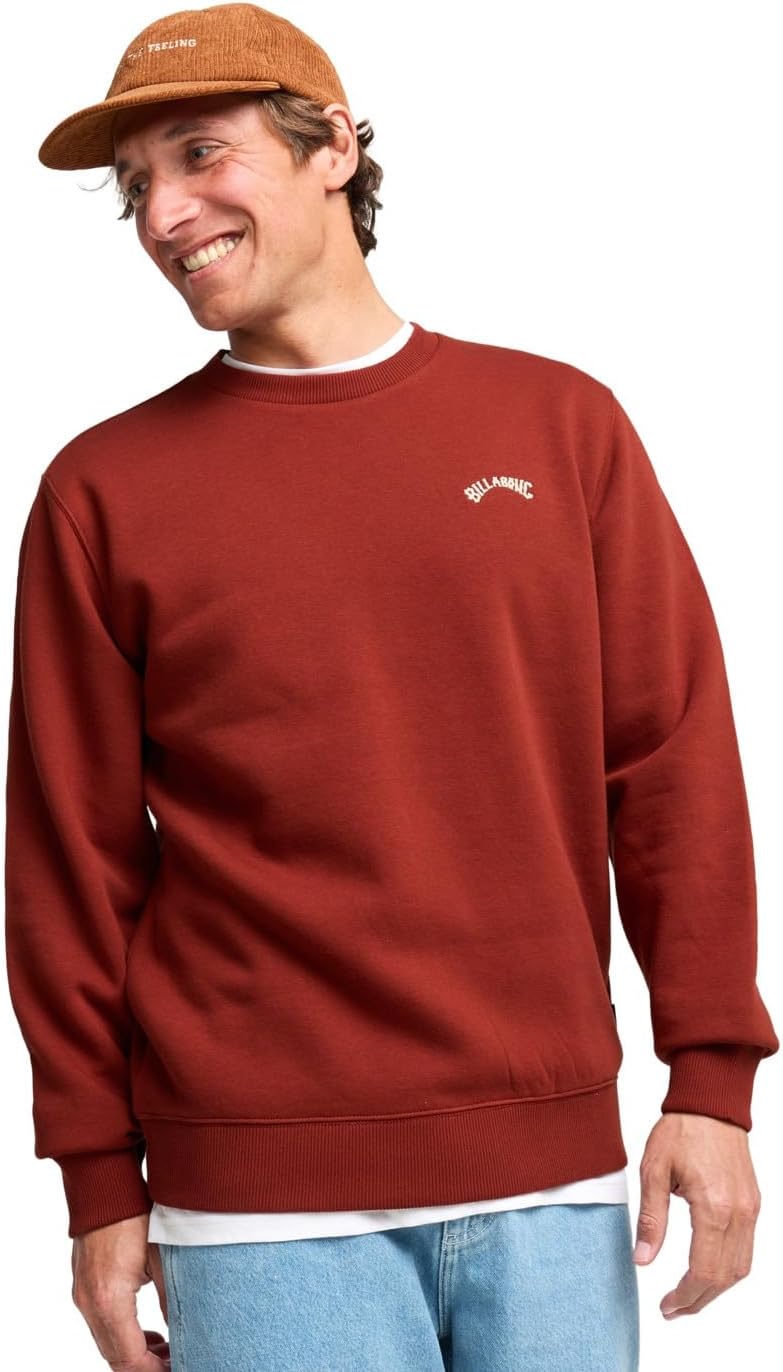 Billabong Herren Arch Cr Sweatshirt (1er Pack) L Fired Red, L Fired Red