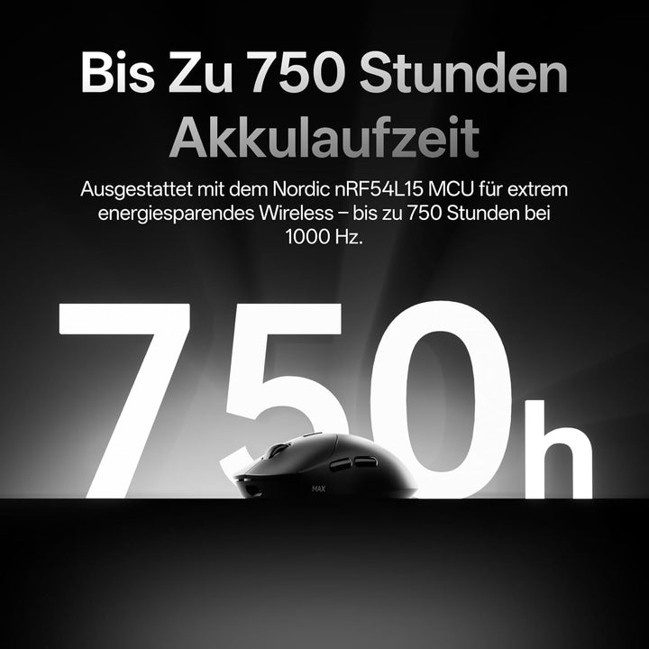 Rapoo VT2 MAX Kabellose Gaming-Maus, 30K DPI Sensor, echte 8000Hz Abfragerate, 53g Ultraleicht, 750