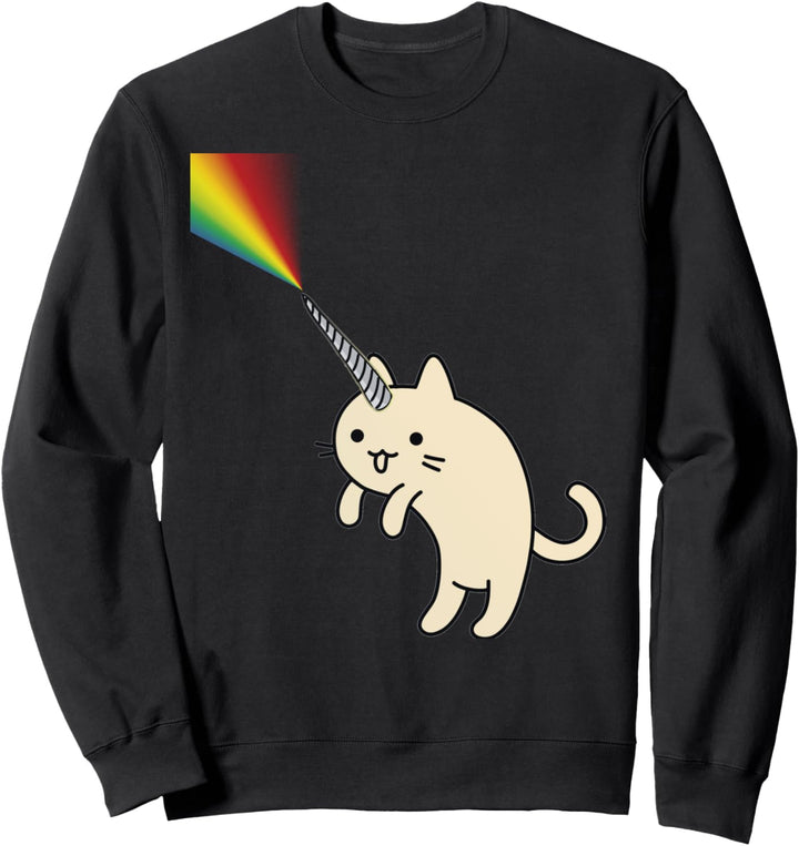 Kitty Einhorn Rainbow - New Pouncing Caticorn Sweatshirt