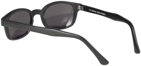 KD's - Sportliche und Motorrad-Sonnenbrille, mattschwarz, X 10010 – Herren & Damen - Smoke - Schwarz