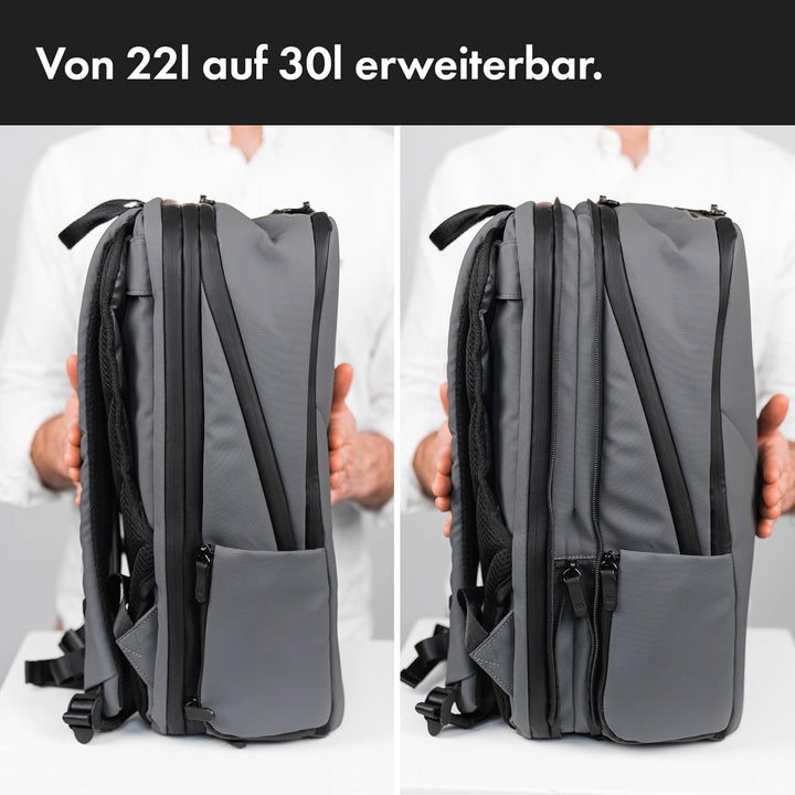 onemate Rucksack Backpack Pro 2 (Herren und Damen) Vielseitig und Durchdacht 22L Space-grey, Space-g