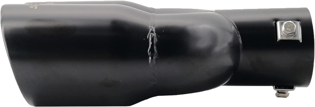 Simoni Racing Auspuffblende Doppelrunde/Schräg Edelstahl Schwarz - 2xØ76xL240mm - Anschluss 34-60mm