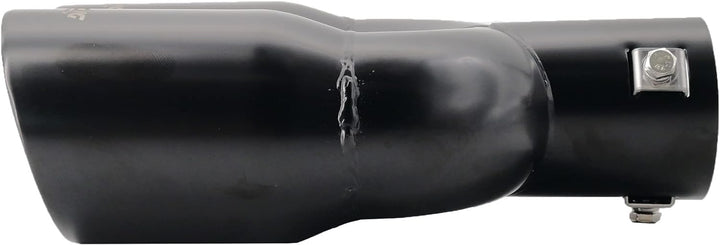 Simoni Racing Auspuffblende Doppelrunde/Schräg Edelstahl Schwarz - 2xØ76xL240mm - Anschluss 34-60mm