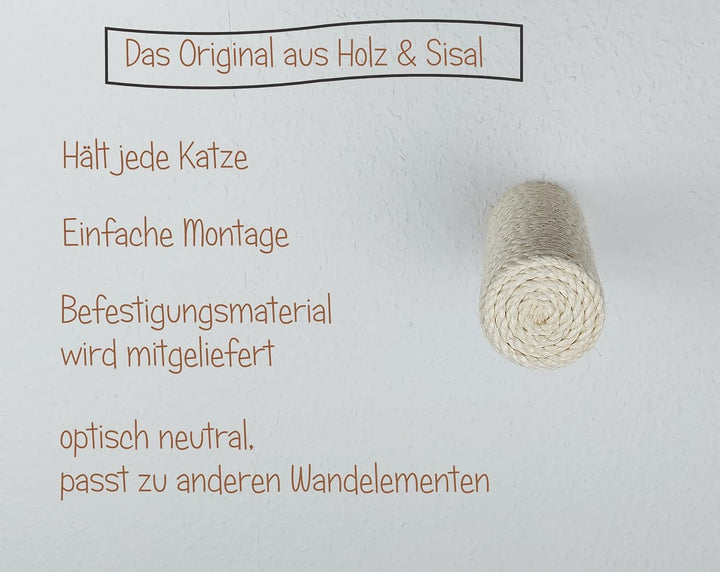 Kletter Wand Stufe für Katzen, 20 x 7 cm Katzenwand Katzentreppe Catwalk (1 Stück), 1 Stück