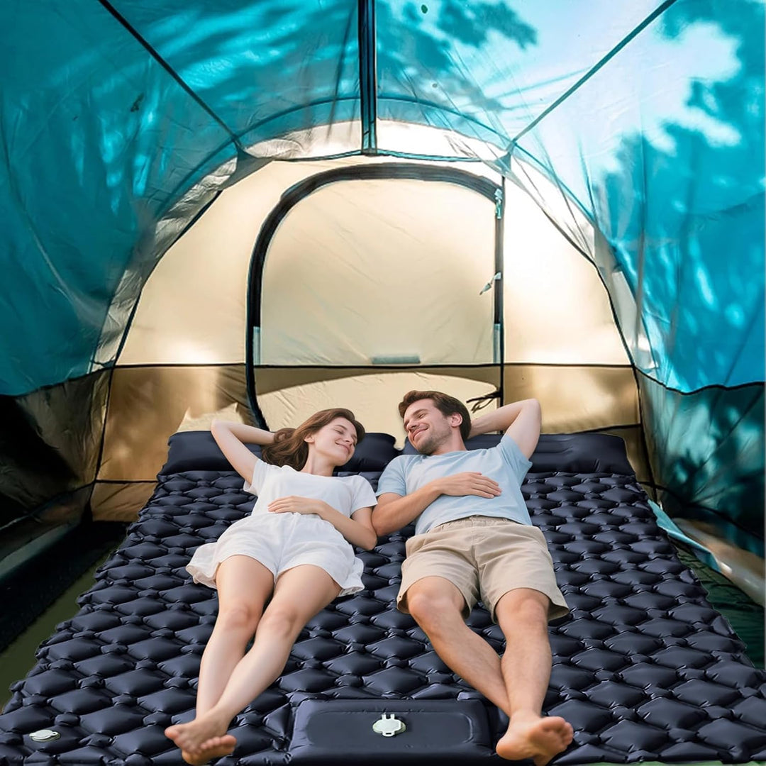 Renopfect Luftmatte Für Camping | 2-Personen Luftkissenmatratze Mit Kopfkissen,Leichtes &amp; Kompaktes
