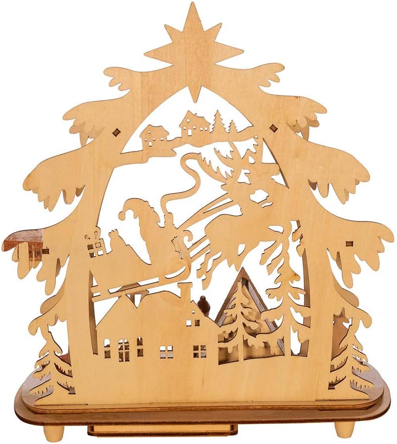 Kurt S. Adler Kurt Adler LED-Dorfhaus, 26 cm, batteriebetrieben, Mehrfarbig