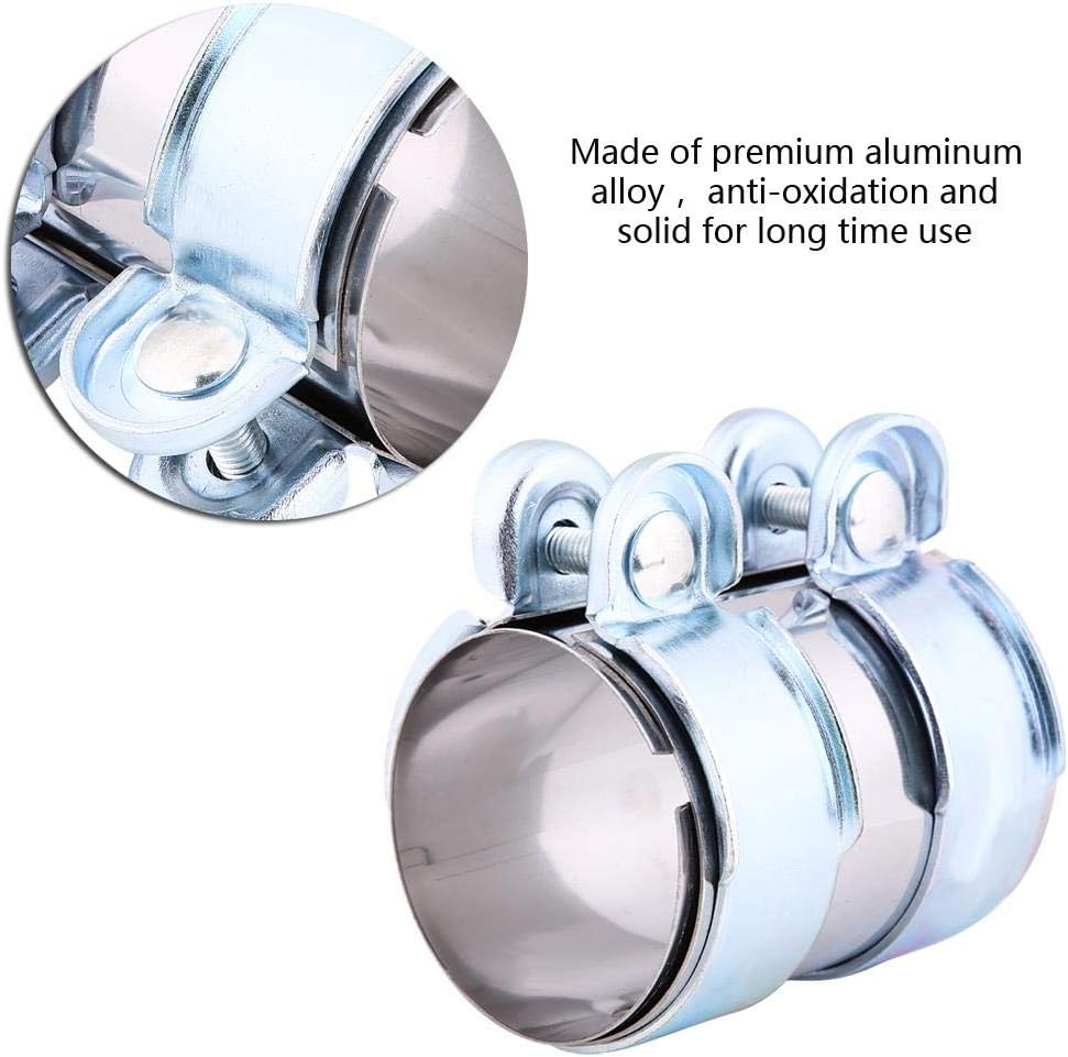 Qiilu Auspuff Schelle Auspuff Schlauchschellen Befestigungsschelle 2.5 Zoll mit Schrauben