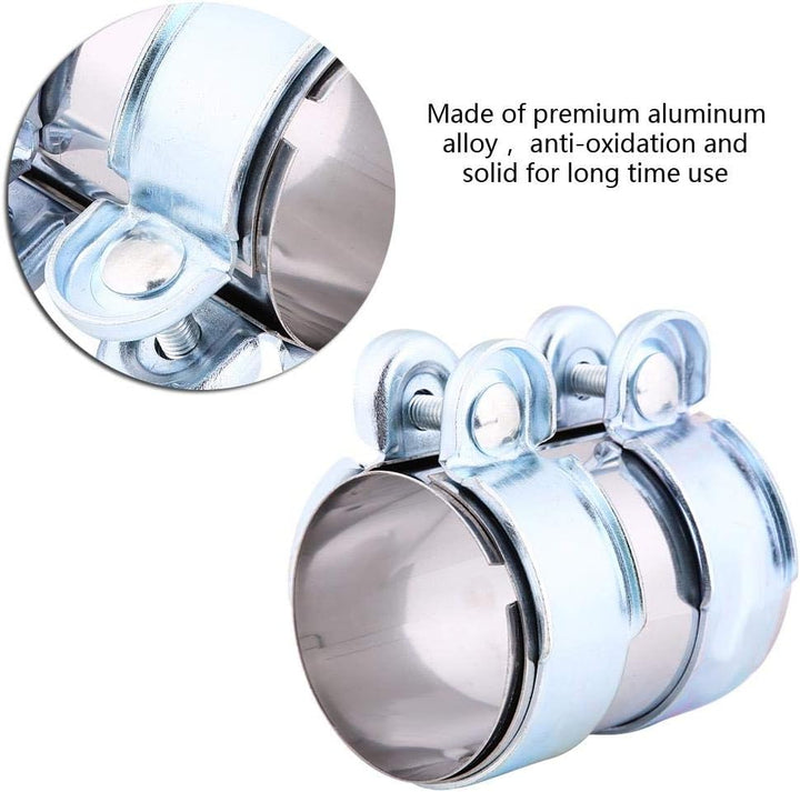 Qiilu Auspuff Schelle Auspuff Schlauchschellen Befestigungsschelle 2.5 Zoll mit Schrauben
