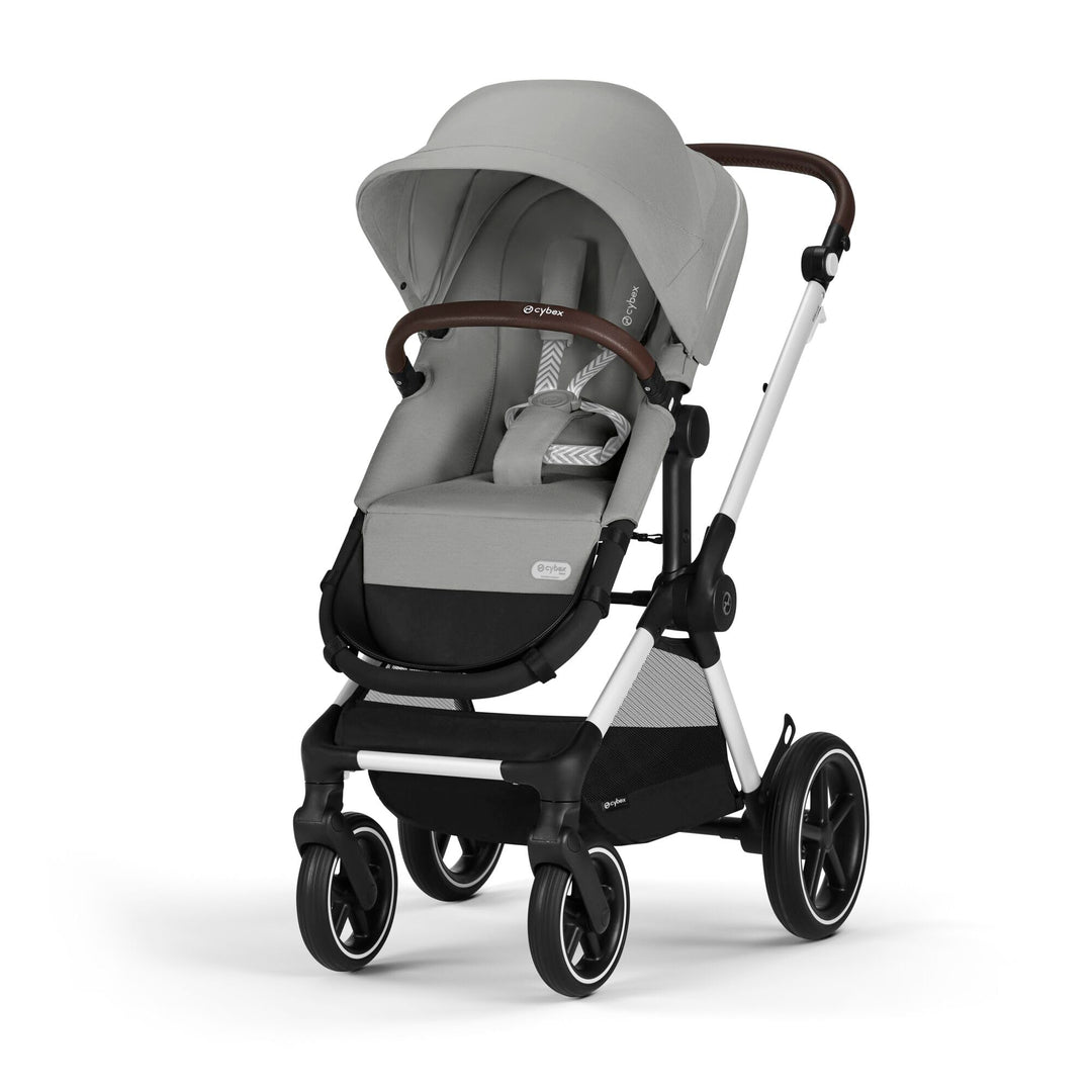 CYBEX Gold Kinderwagen EOS Lux 2-in-1, ab 0-4 Jahre, Stone Grey | Ab Geburt bis 22 kg (ca. 4 Jahre),