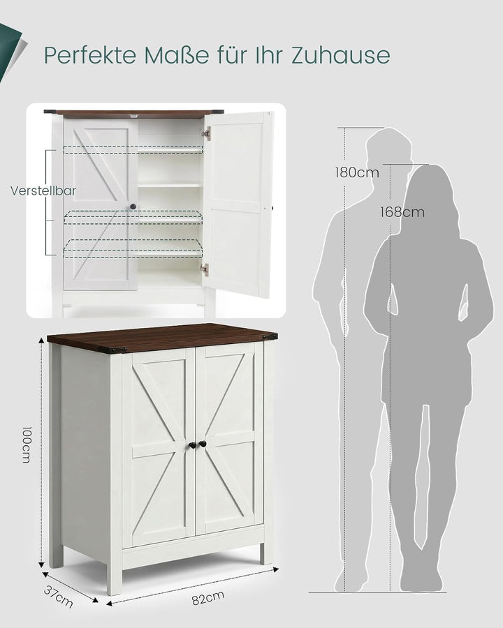 Schuhschrank 2 Klappen, Schuhkipper, Schuhregal, Schuhaufbewahrung, mit 1 schubladen, Trennwand vers