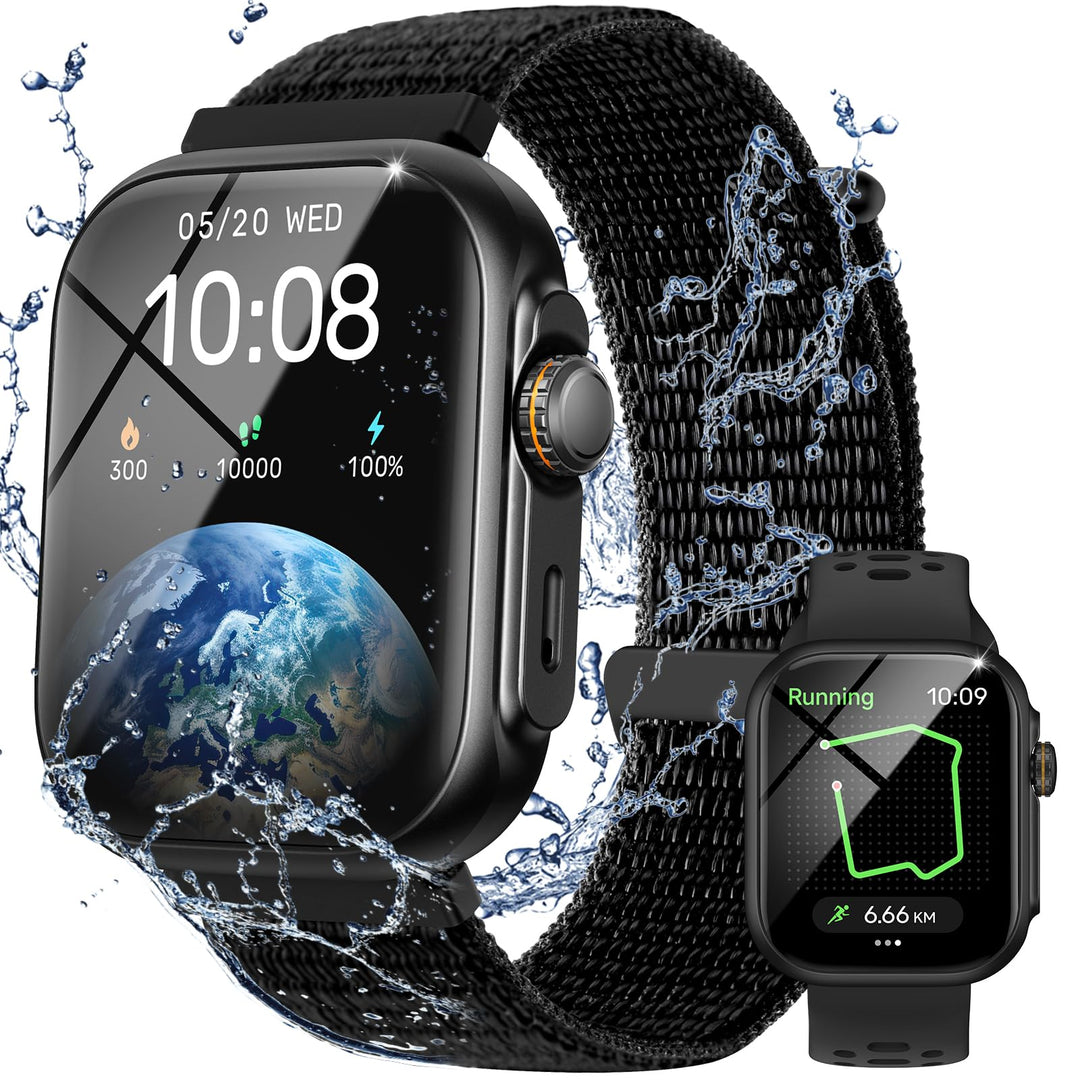 Parsonver Smartwatch Herren Damen mit Telefonfunktion, Fitnessuhr mit GPS, 3 ATM wasserdichte für Sc