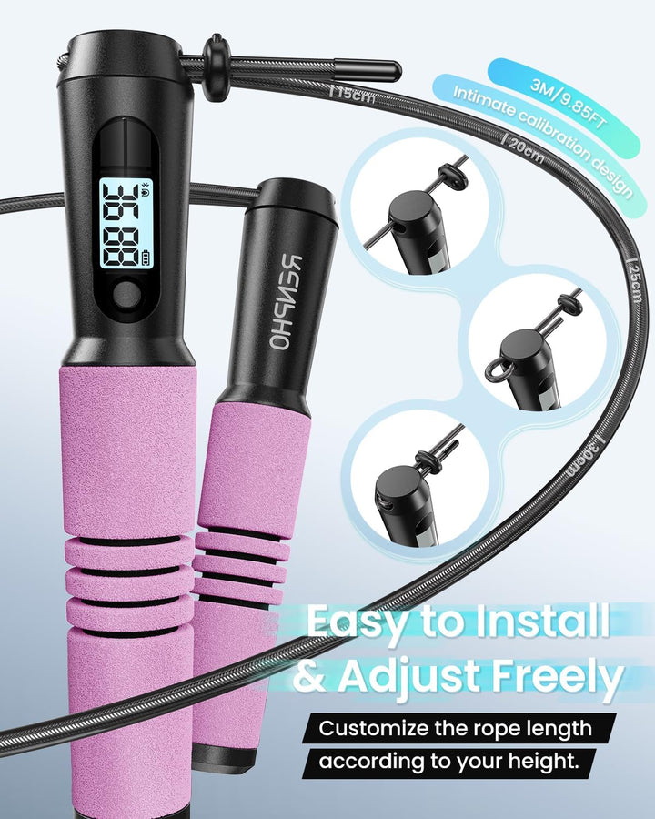 RENPHO Springseil, Smart Fitness Skipping Rope mit APP Daten Analyse, Workout-Jump Rope, Speed Rope