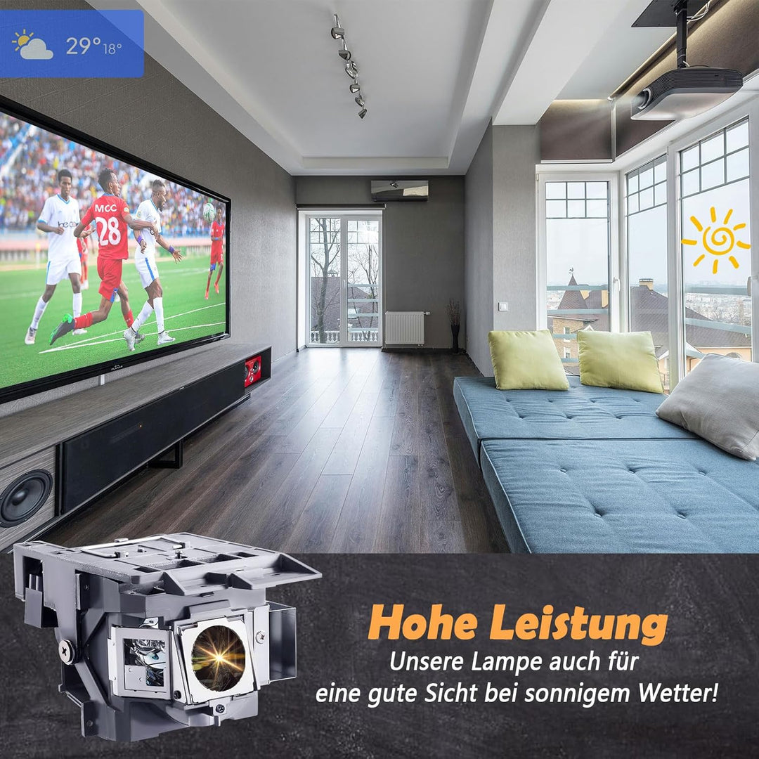 Supermait LX-LP02 Ersatz-Projektorlampe mit Gehäuse kompatibel zu Canon LX-MW500 LX-MU500 LX MW500 L