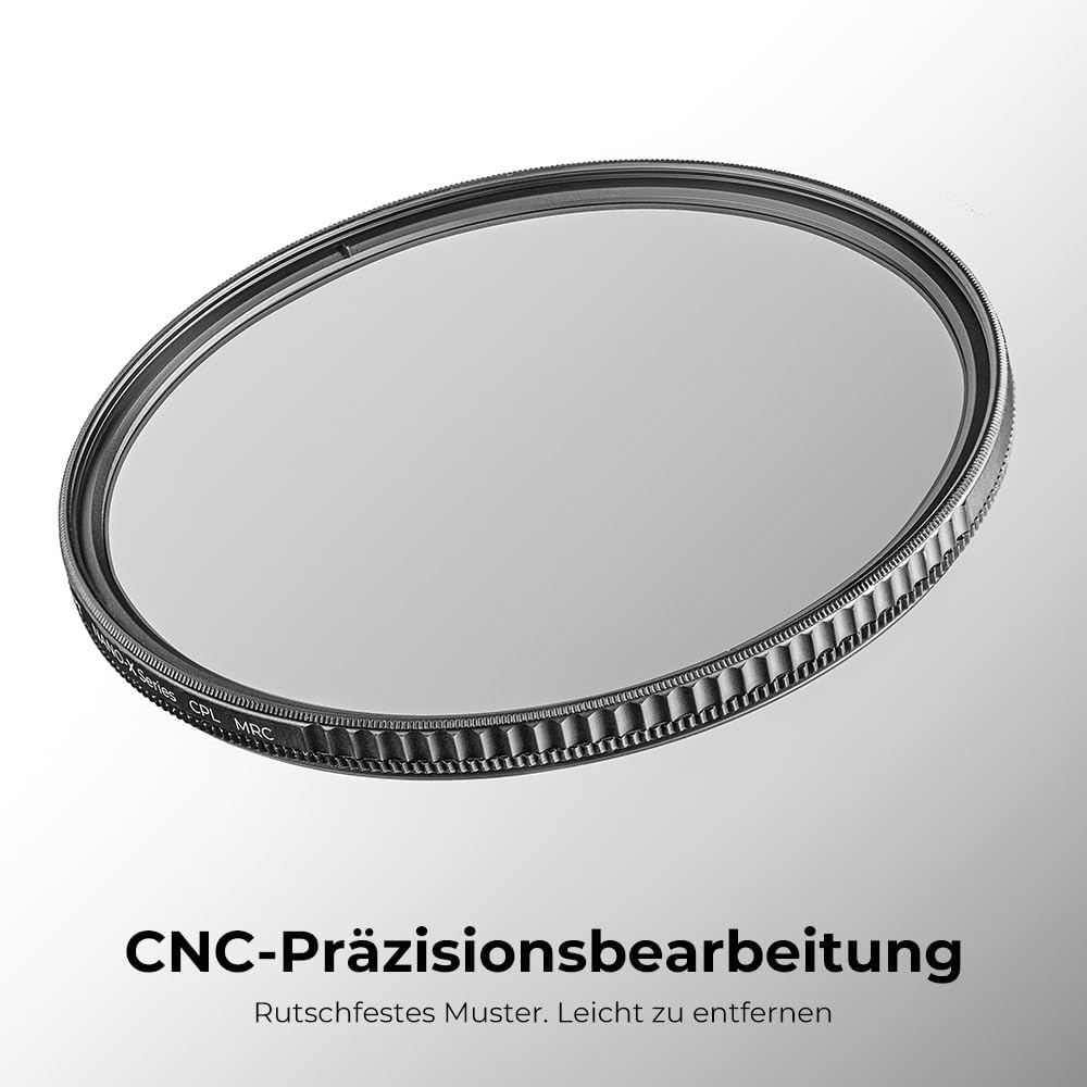 K&F Concept Nano X-Serie Polfilter 72mm CPL Filter Polarisationsfilter MRC mit 28x vergütet
