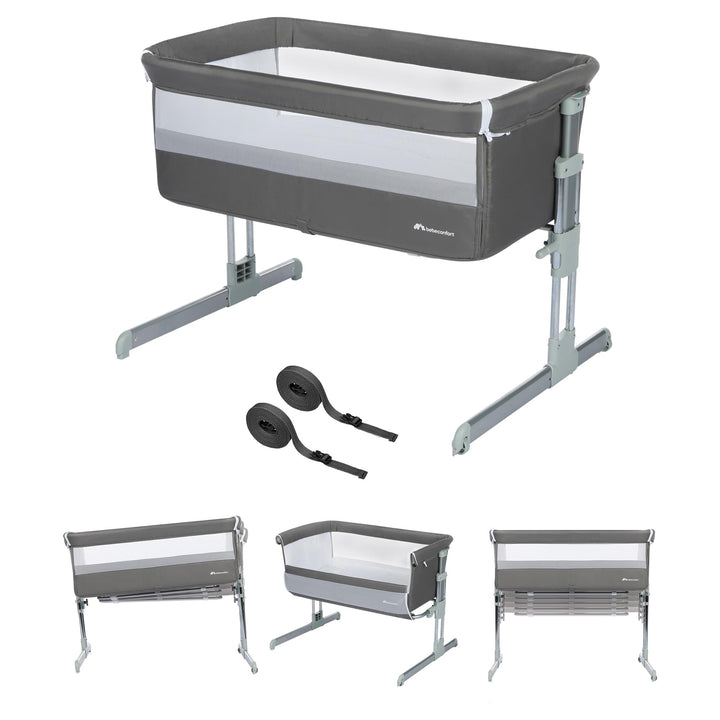 Bebeconfort Beistellbett Calidoo, höhenverstellbares Babybett, gemütlich und weich gepolstert, das B