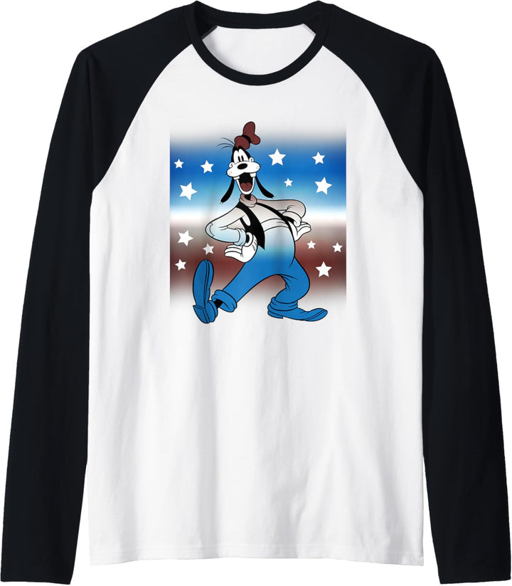 Disney Mickey And Friends Goofy Americana Portrait Raglan