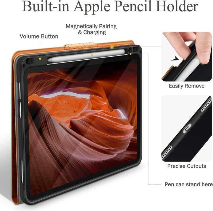 AUAUA Hülle für iPad Air 5. Generation(2022), iPad Air 4. Generation(2020), mit Stifthalter, Auto Sc