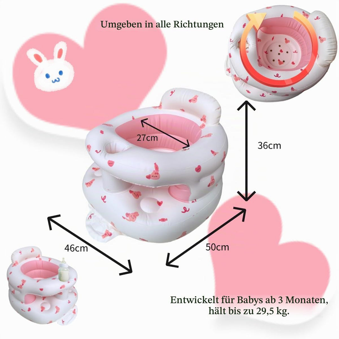 Aufblasbarer Baby-Sitz für Babys ab 4-24 Monaten,Rückenstützsofa,Baby Boden-Sitzunterstützung zum Si