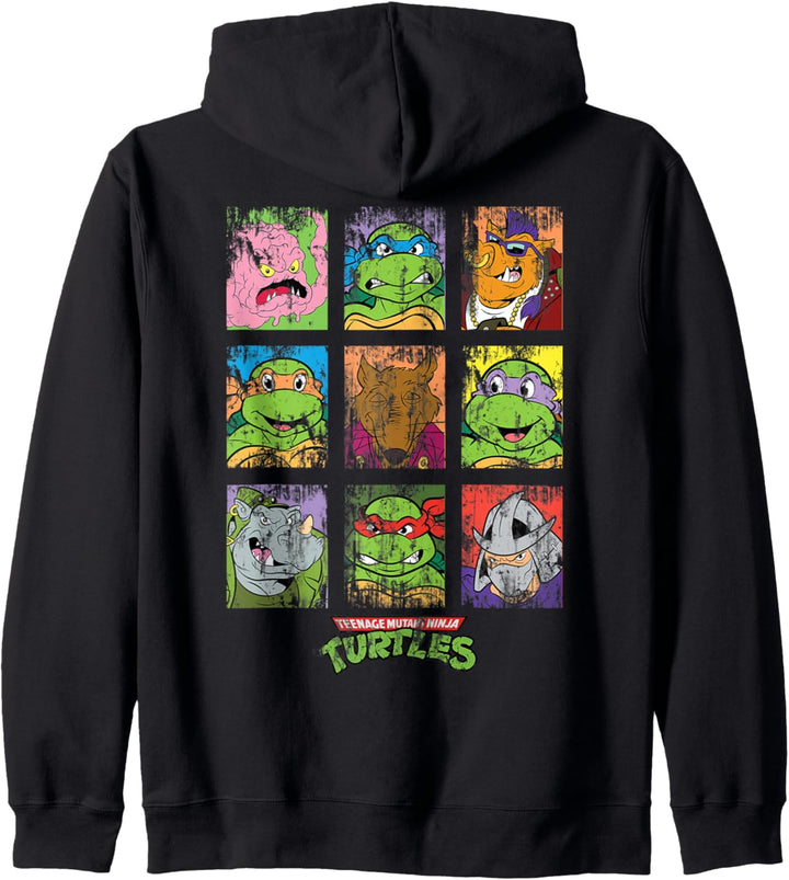 Teenage Mutant Ninja Turtles Group Grid Distressed Kapuzenjacke
