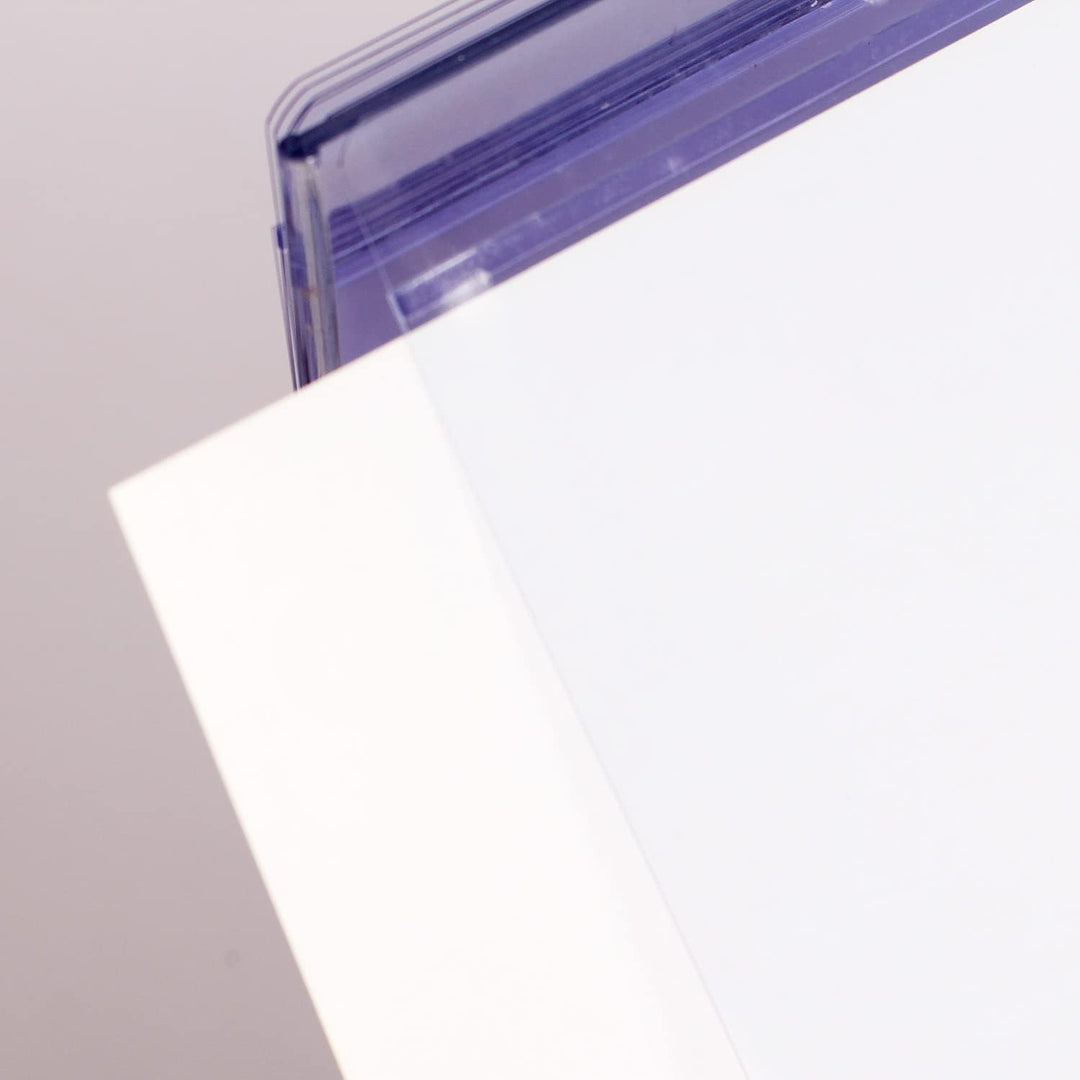 TUKA-i-AKUT 6er A4 Quer Tisch-Flipchart aus Acryl mit Basis, Beidseitig Präsentation Flipchart, Aufs