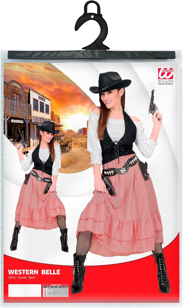 "WESTERN BELLE" (shirt, corset, skirt) - (M), M