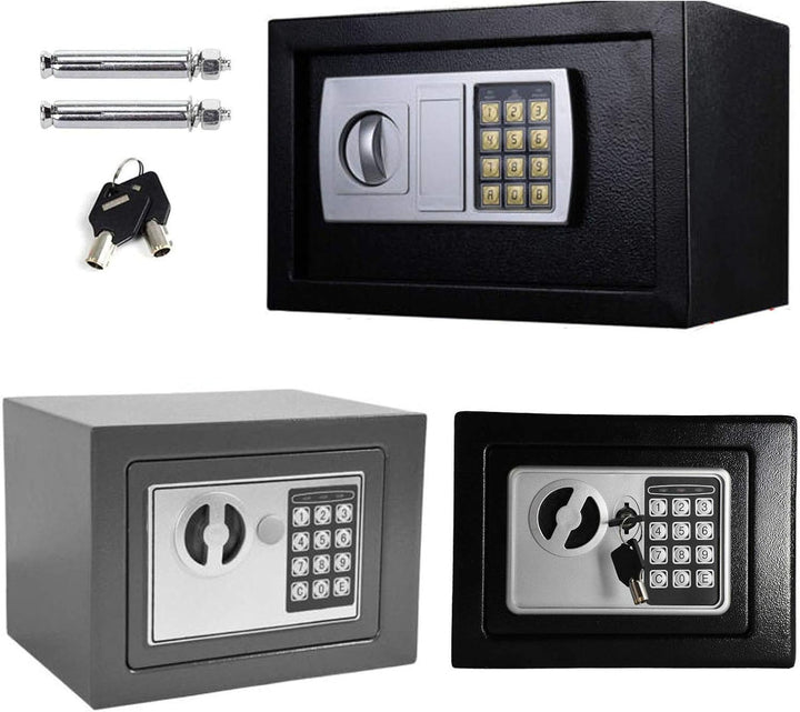 Tresor Möbeltresor Doppelbartschloss Eisenstahl Safe mit elektronischem Zahlenschloss und 2 Schlüsse