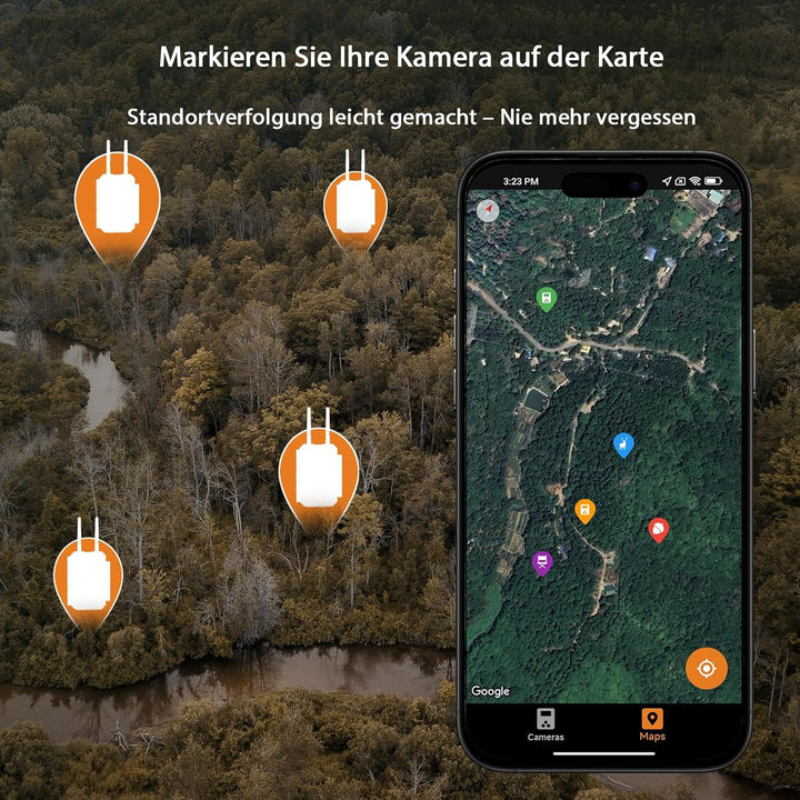 GardePro E8 2.0 Pro Wildkamera Doppelantenne WLAN mit 64GB SD Karte, 64MP H.264 4K Video Wiederaufla