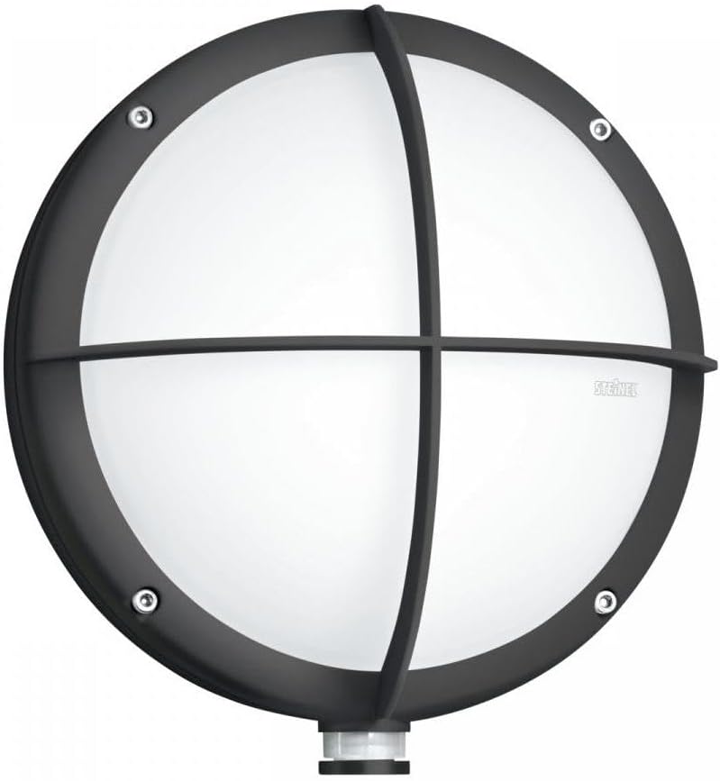 Steinel Aussenleuchte L 331 S, 8,4 W Wandleuchte, 360° Bewegungsmelder, 7 m Reichweite, schlagfest,
