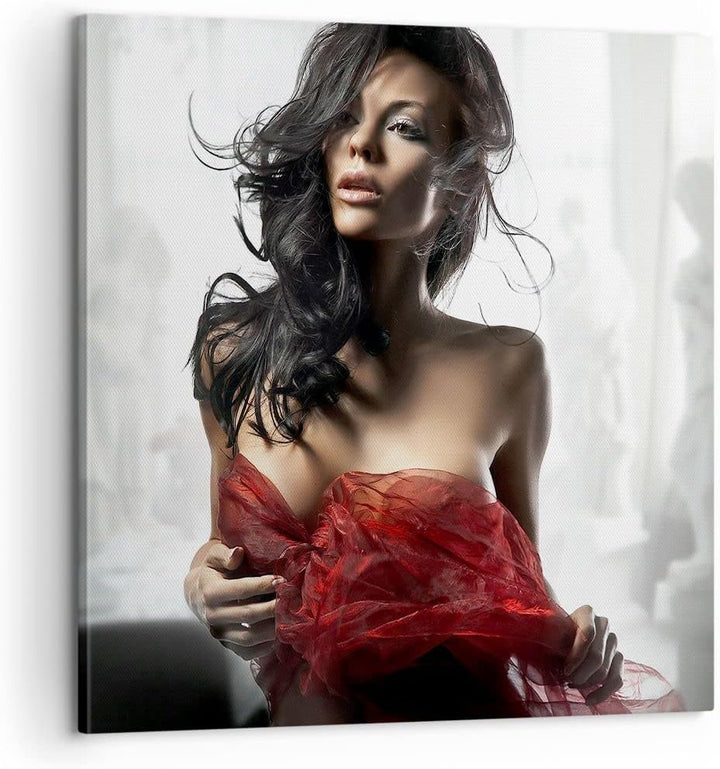 Bilder auf Leinwand Schönheit Körper Kleid Eleganz Leinwandbild 60x60cm Wandbilder Dekoration Wohnzi
