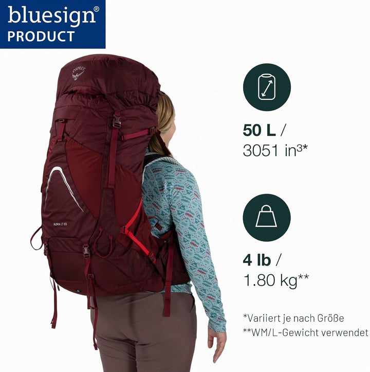 Osprey Europe Damen Aura Ag Lt 50 Backpack Antidote Purple WXS/S, Antidote Purple WXS/S