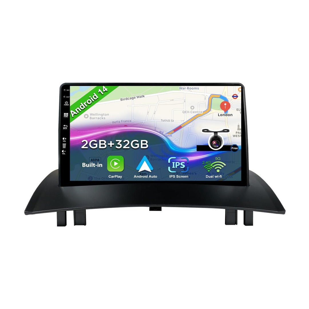 JOYX Android 12 IPS Autoradio Passt für Renault Megane II (2002-2008) - Eingebautes CarPlay Android