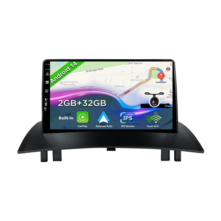 JOYX Android 12 IPS Autoradio Passt für Renault Megane II (2002-2008) - Eingebautes CarPlay Android