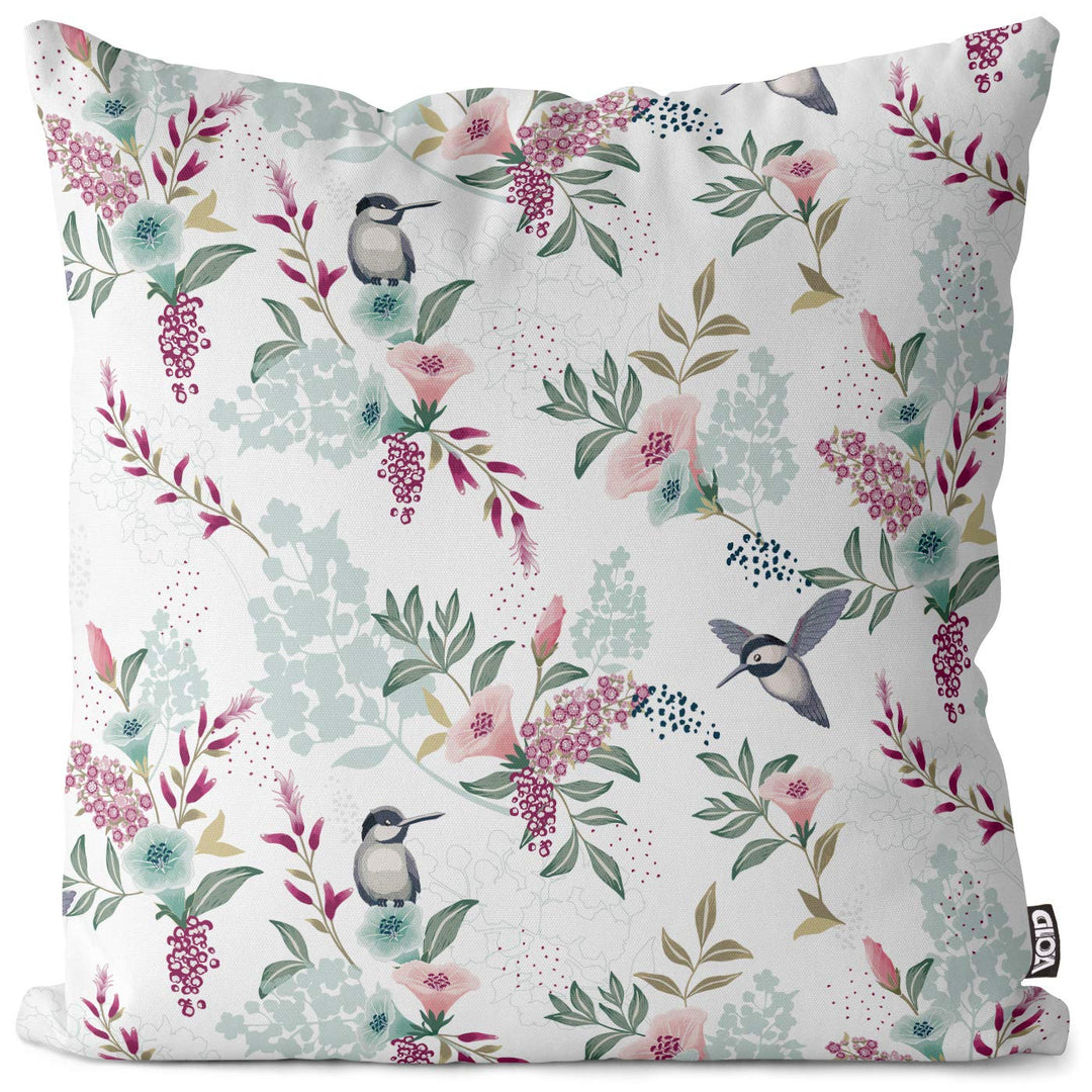 VOID Kolibri Blumen Kissenbezug Kissenhülle Sofakissen Kissen Deko Outdoor-Kissen Dekokissen, Kissen