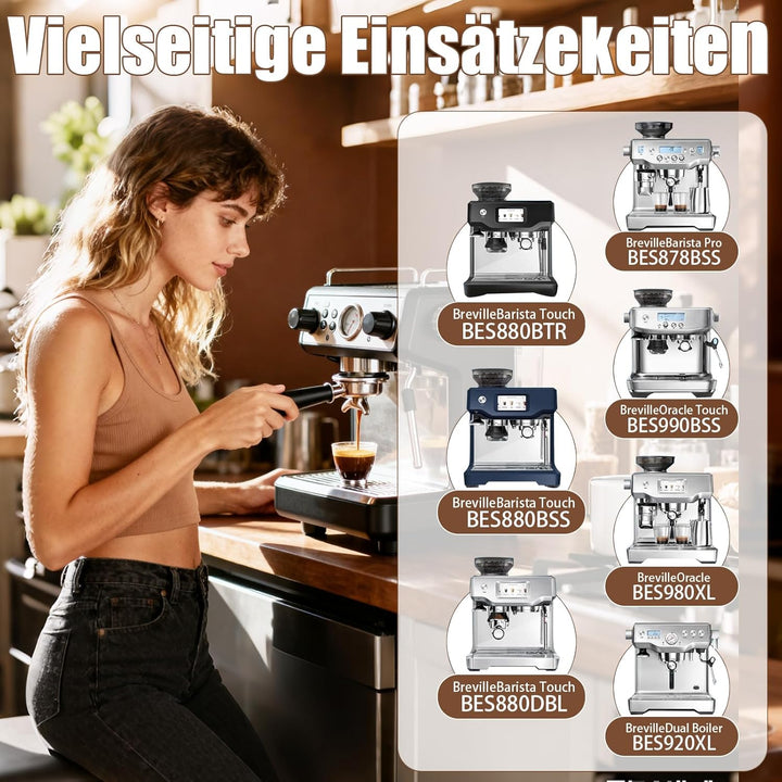 6 Stück Wasserfilter Kompatibel mit Sage, Für Barista Express/Pro/Touch/Impress/Oracle SES876/SES878