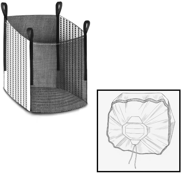 Woodbag Holz Big Bag Netzgewebe und Lüftungsgewebe mit Ventilationsstreifen mit Sternboden 100x100x1