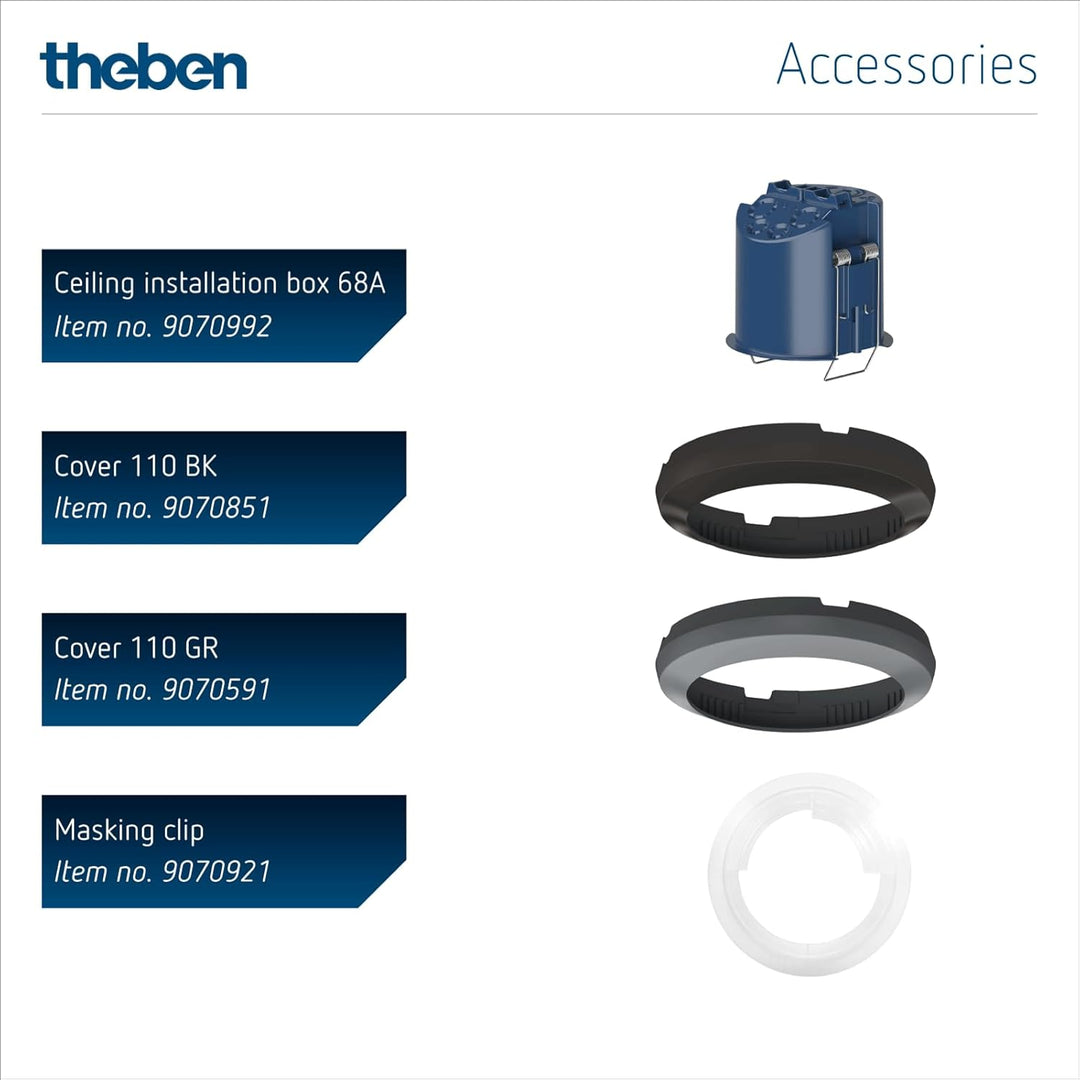 Theben 2019300 thePassa P360 KNX UP WH - KNX - Präsenzmelder Passiv-Infrarot - PIR - 360°, THEPASSA