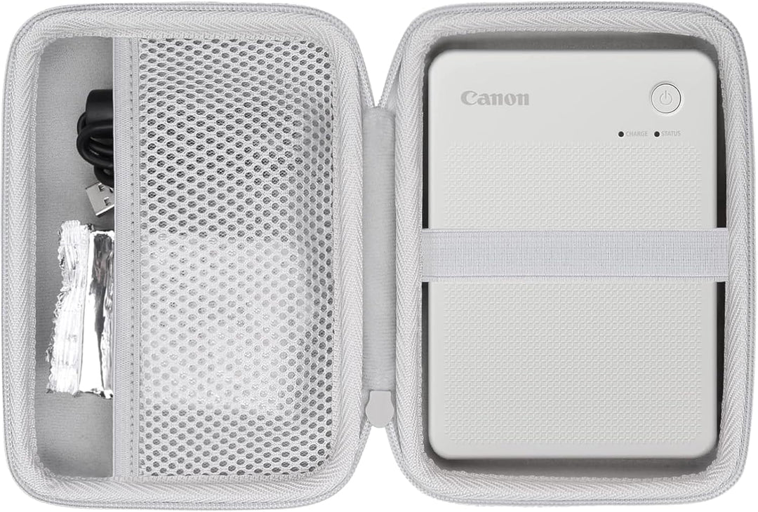 co2CREA Hart Tasche für Canon SELPHY Square QX10 /QX20 Fotodrucker Case Etui Tragetasche Weiss, Weis