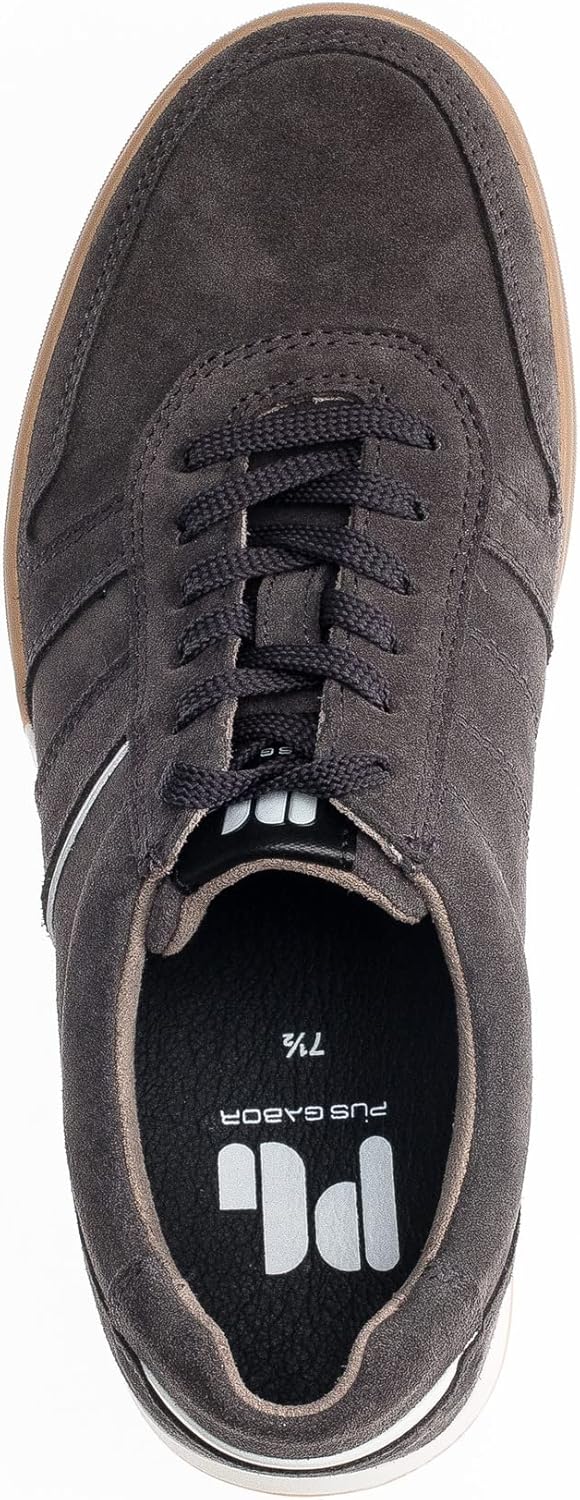 Pius Gabor Herren Sneaker Low,Halbschuhe,zertifiziertes Leder,Wechselfussbett 45 EU Grau Dk Grey, 45