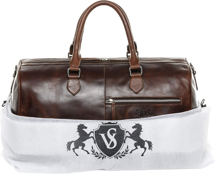 SID & VAIN Weekender Seattle aus Premium Leder I Sporttasche gross für Herren und Damen I Reisetasch