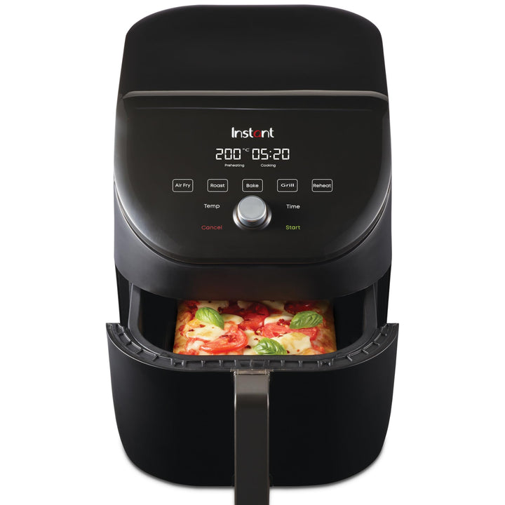 Instant Vortex Slim-5.7L Digitale Heissluftfritteuse, Schwarz, 5-in-1 Smart Programm-Air Fryer, Back